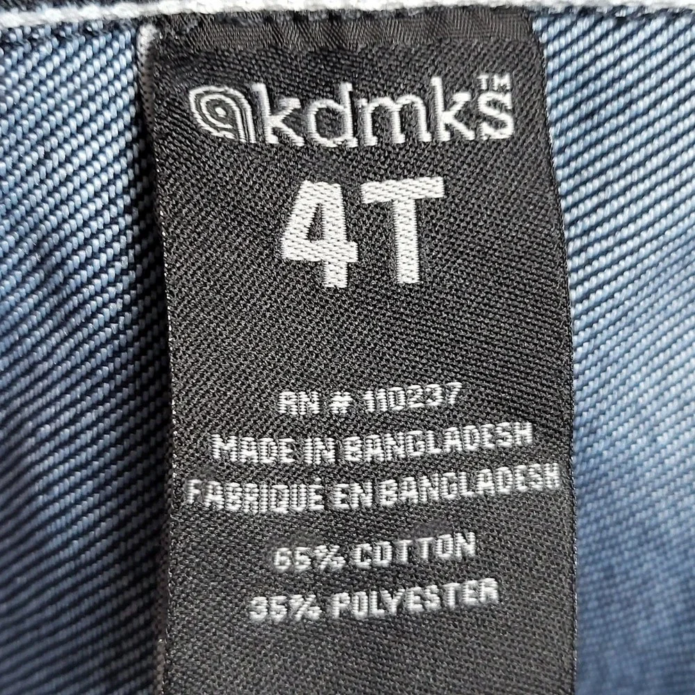 Akademiks Boys Vest‎ 4T Indigo Denim AKOMKS Patriotic Embroidery Y2K NWT